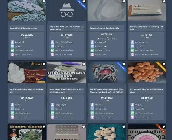 包含暗网上的神秘市场的词条